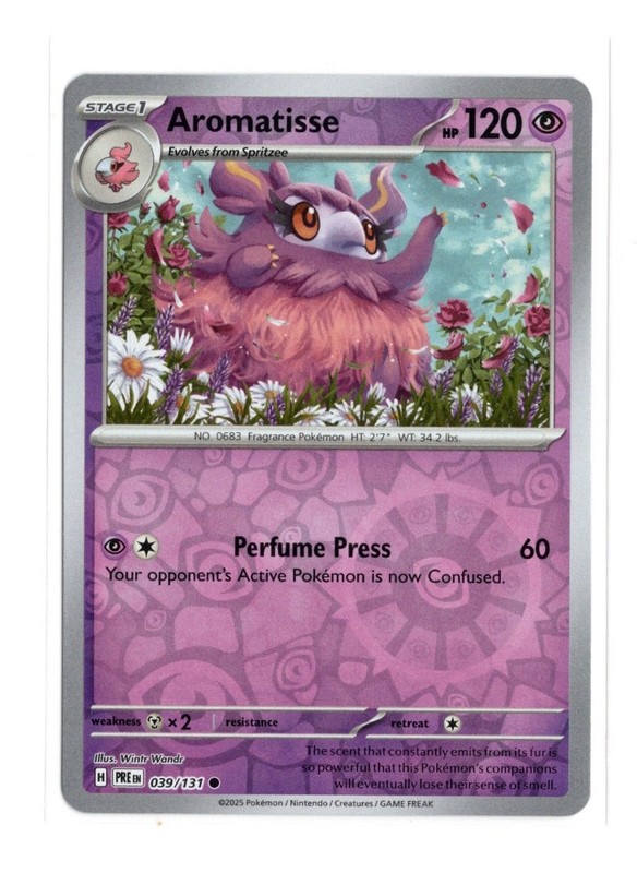 Pokemon Aromatisse 039/131 Prismatic Evolutions Reverse Holo NM