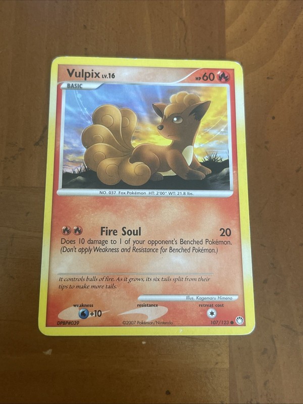 Vulpix 107/123 Common Mysterious Treasures Pokemon