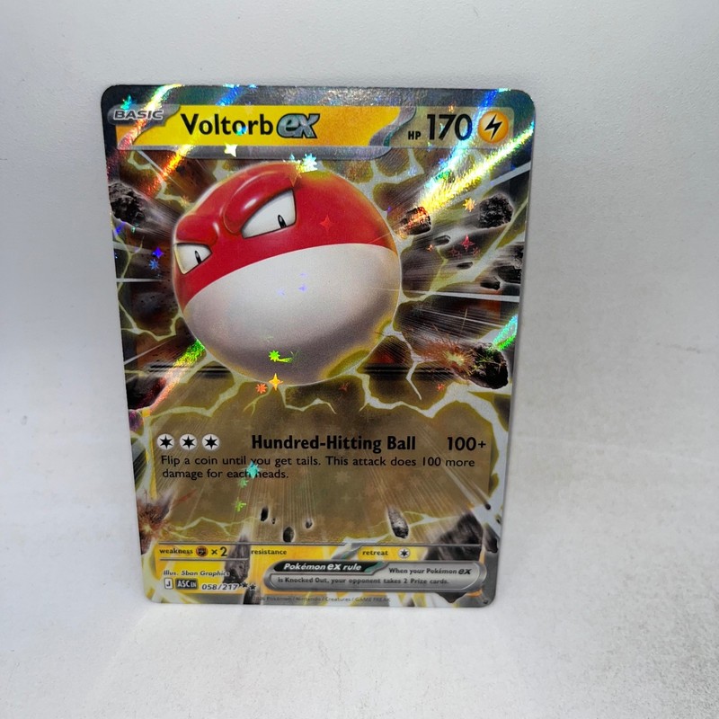 Voltorb ex 058/217 Double Rare Ascended Heroes Pokemon Holo Near Mint