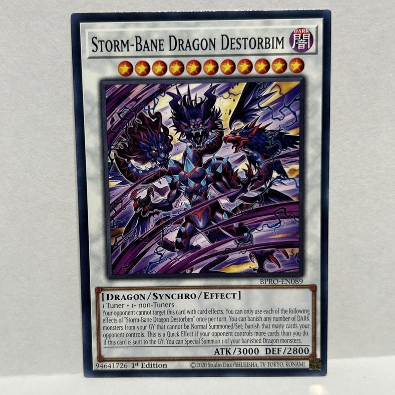Storm-Bane Dragon Destorbim BPRO-EN089 Burst Protocol 1st Edition💎