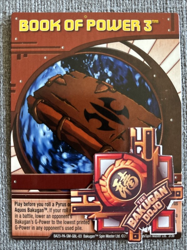 Bakugan New Vestroia Book of Power 3 🔴 Red Ability Card 3/3b Aquos gallery