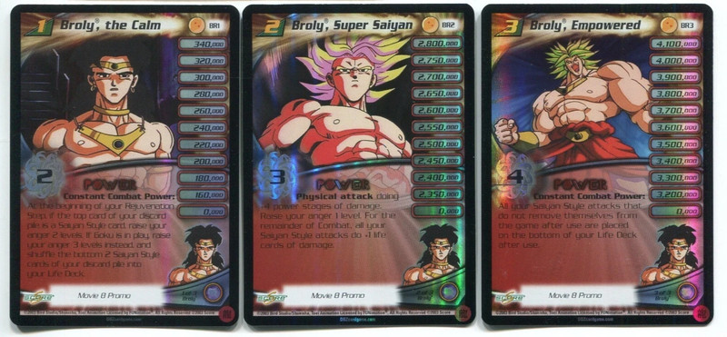 SILVER FOIL Broly Set BR1 BR2 BR3 LIMITED Movie Promo DBZ TGC CCG Dragon Ball Z