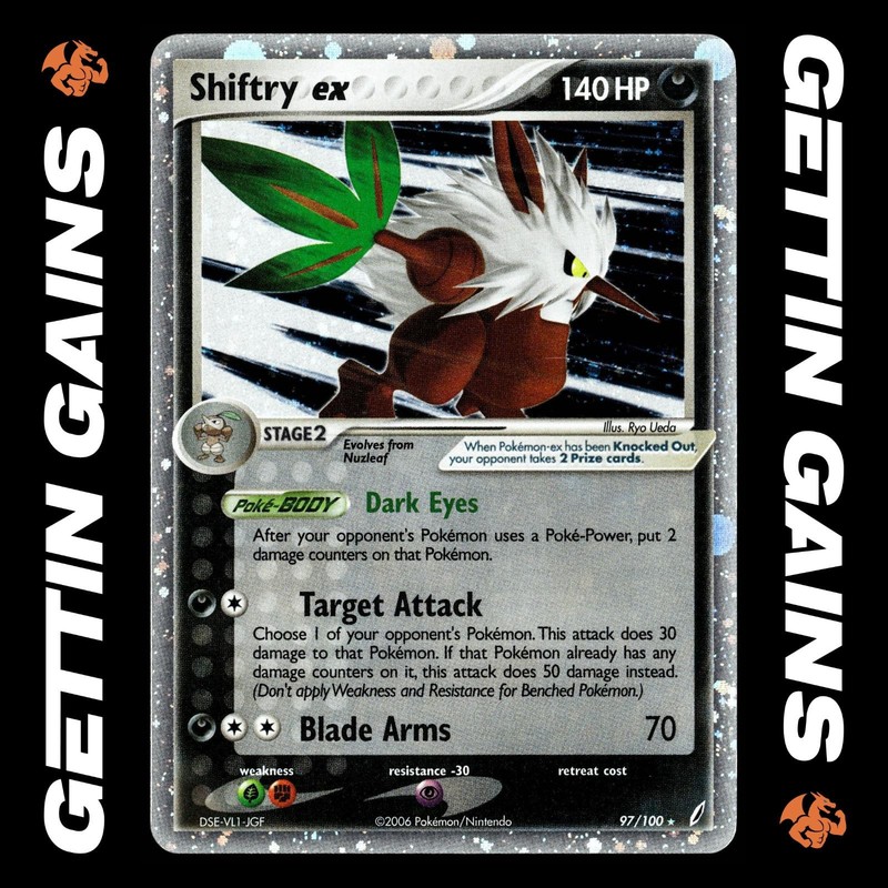 Shiftry ex – 97/100 – Holo Rare – Crystal Guardians – Pokemon Card – LP
