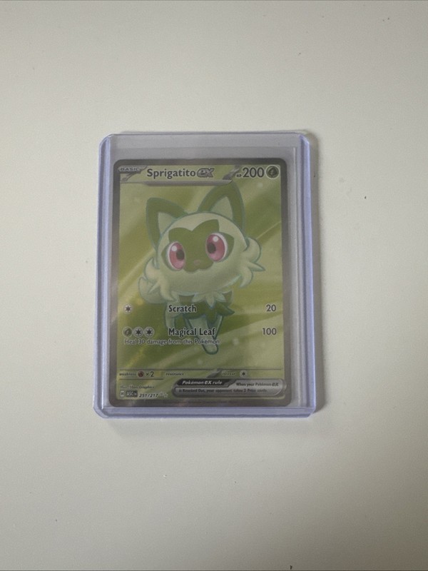 Pokémon TCG Sprigatito EX 251/217 Full Art Rare Mint Condition