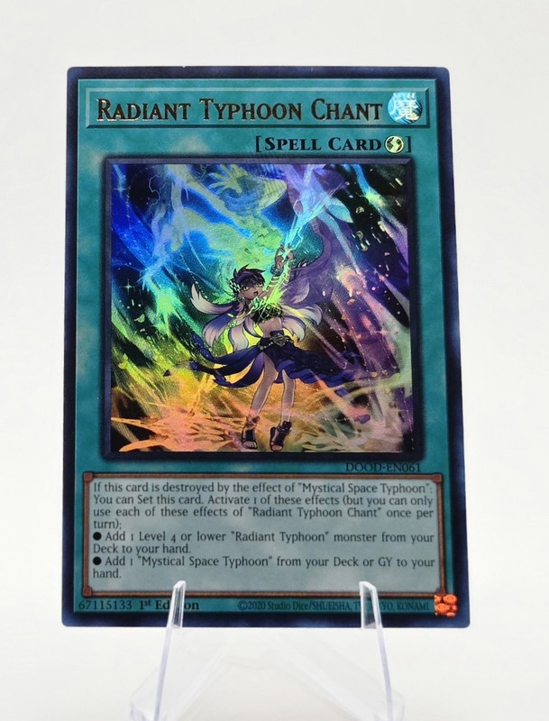 Radiant Typhoon Chant – DOOD-EN061 (Ultra Rare) 1st Ed – NM – YU-GI-OH