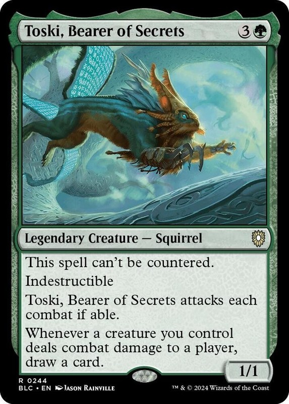 Toski Bearer of Secrets 0244 MTG BLC Rare NP