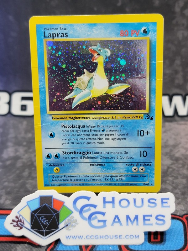 Pokemon LAPRAS 10/62 Fossil Italian Holo Foil *CCGHouse*