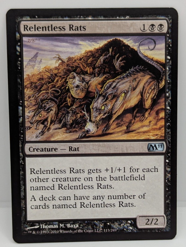 Relentless Rats Core Set 2011 (M11) Regular LP MTG