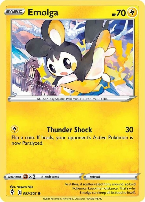 Emolga – 057/203 – Common – Near Mint