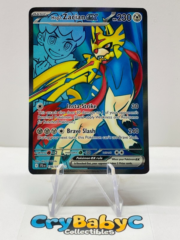 Pokemon Hop’s Zacian ex 176/159 Journey Together SV Ultra Rare Full Art