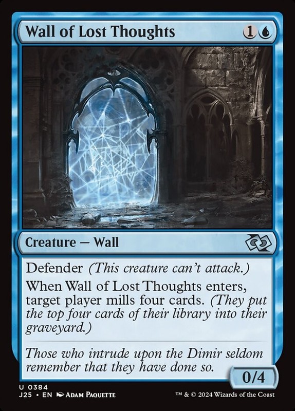 Wall of Lost Thoughts 0384 Non Foil Uncommon Foundations Jumpstart MTG NM