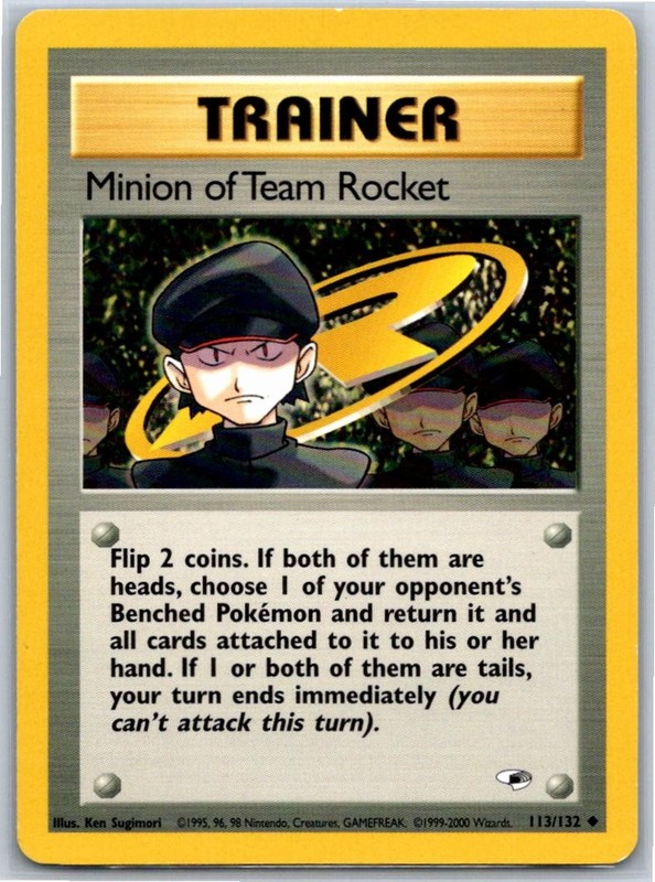 Minion of Team Rocket Gym Heroes 113/132 LP Pokémon Card