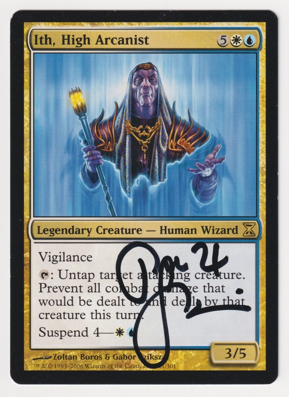 Signed Ith, High Arcanist HP Time Spiral Artists Zoltan Boros Gabor Szikszai MTG