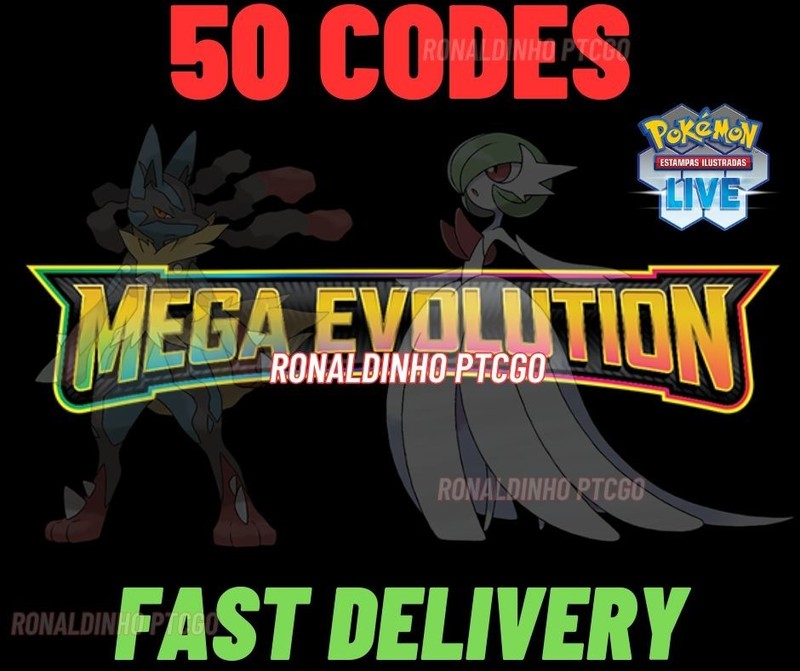 50x Mega Evolution Codes Booster Pokémon TCG LIVE – PTCGL – SENT FAST