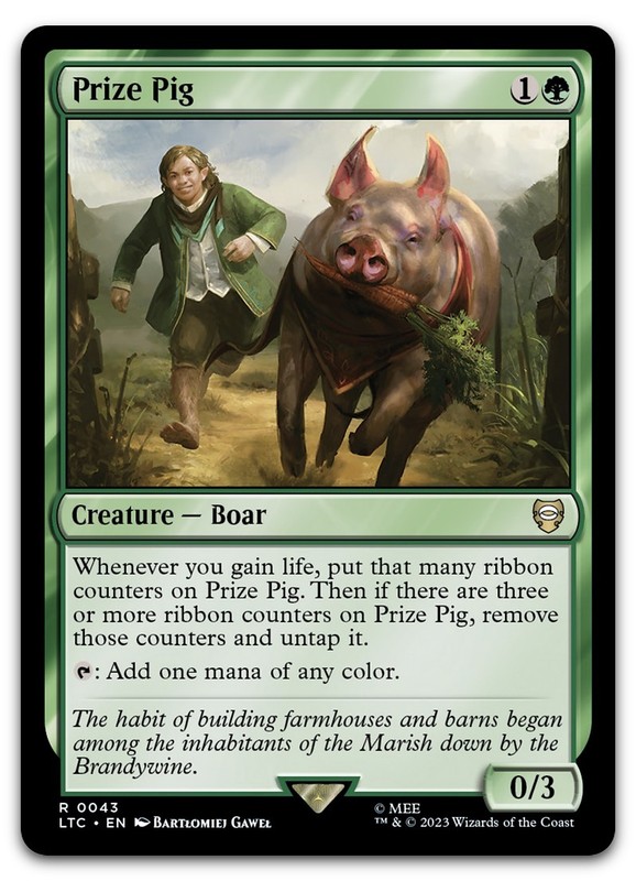 Prize Pig #43 (NM) Lord of the Rings LTC Magic MTG