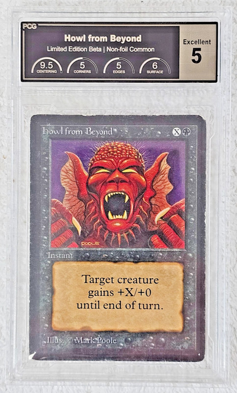 MTG Beta Howl from Beyond 1993 PCG 5 Mark Poole Art Magic Card Old School VTG
