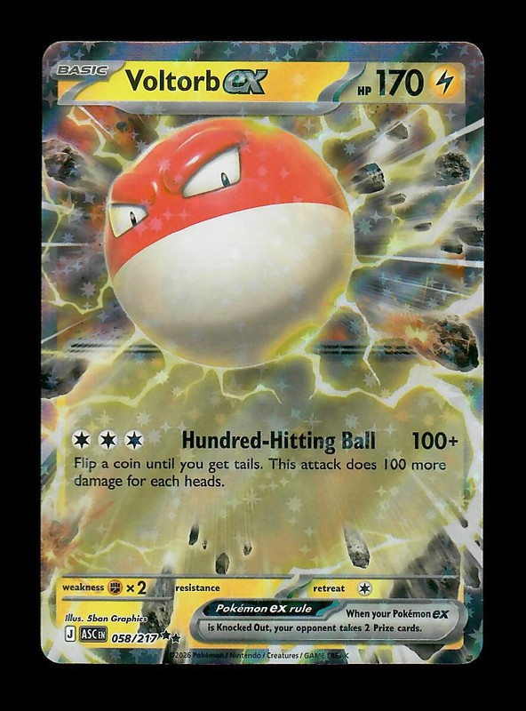Voltorb ex – 058/217 – ME: Ascended Heroes – Near Mint