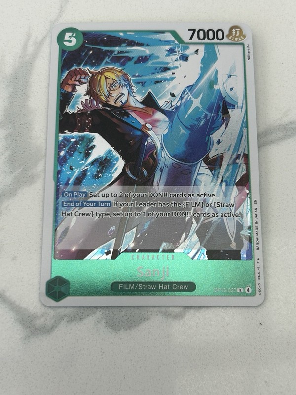 Bandai One Piece Sanji FILM/Straw Hat Crew OP13-027 Character Foil 7000 Power