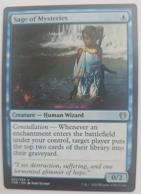 MTG Magic The Gathering Card Sage of Mysteries Creature Human Wizard Blue Theros