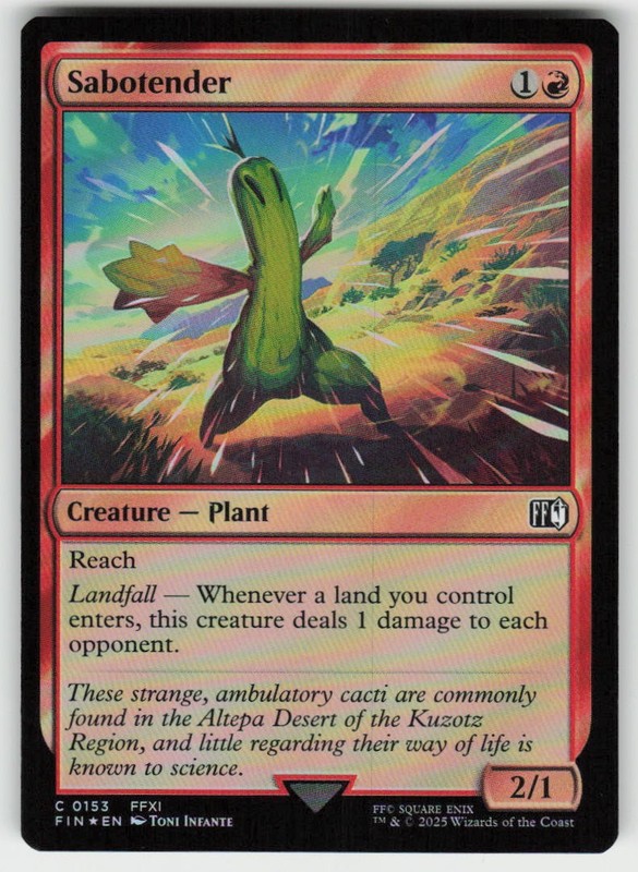 SABOTENDER 153 FOIL C FINAL FANTASY MTG NM gallery