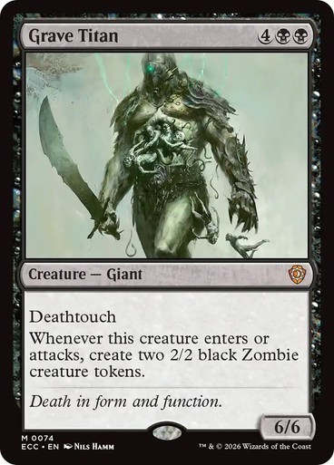 Grave Titan NM Mythic MTG Commander: Lorwyn Eclipsed [ECC] Black Giant Regular
