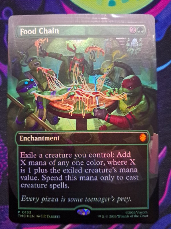 Food Chain Borderless Foil TMNT Pizza Box Promo Unplayed Mint