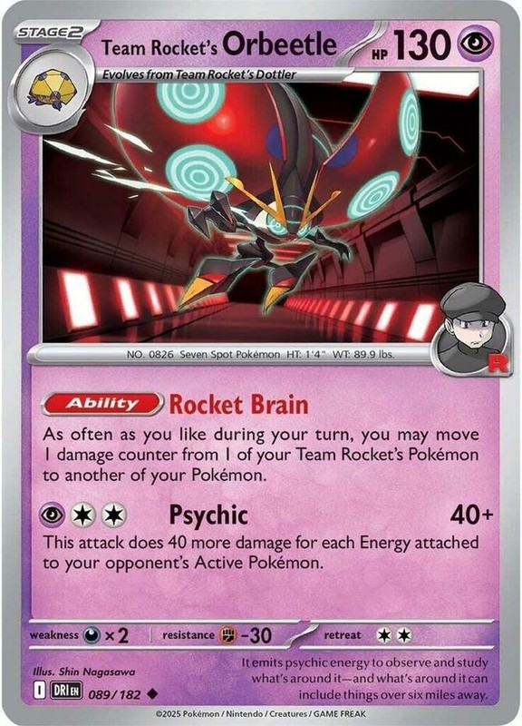 Team Rocket’s Orbeetle – 089/182 – Uncommon – Near Mint