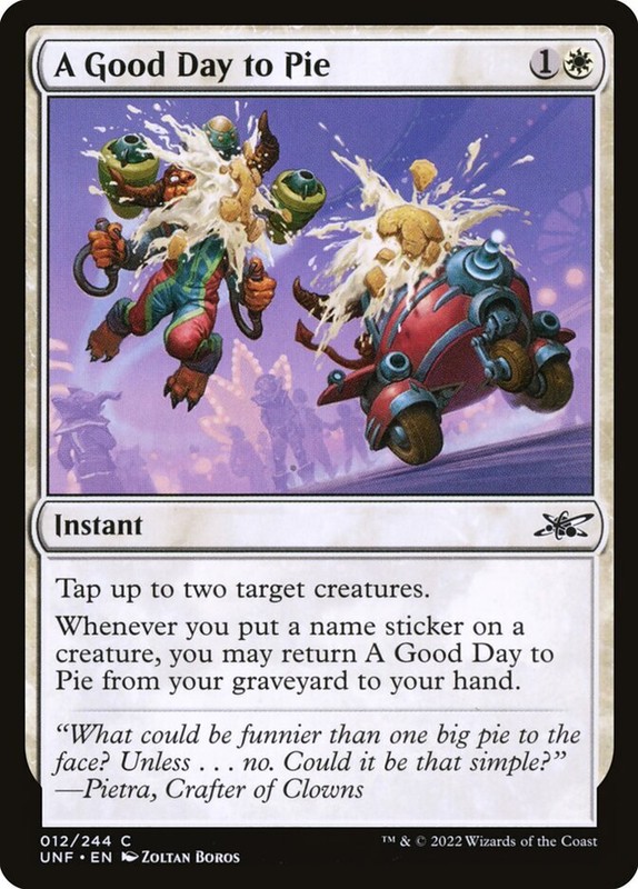 MTG Magic the Gathering A Good Day to Pie (12/689) Unfinity LP