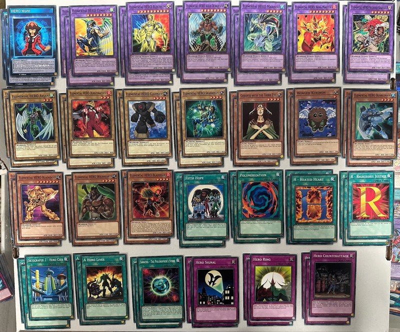 Yugioh 81x Card SGX2 Speed Duel ELEMENTAL HERO DECK HAS FUSION PLUS SUPPORT