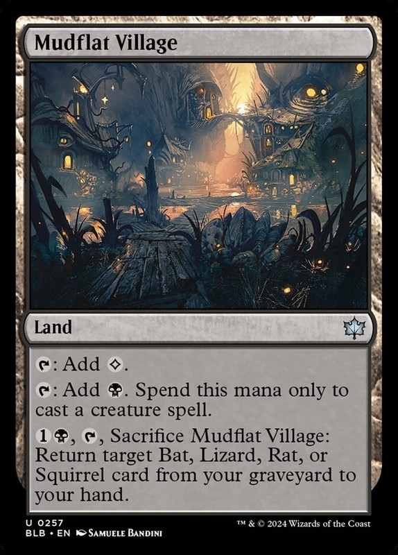 MTG Magic the Gathering Mudflat Village (257/454) Bloomburrow NM