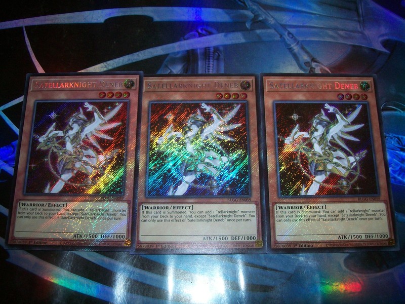 3x Satellarknight Deneb 1st Edition Secret Rare BLGG-EN059 Yu-Gi-Oh!