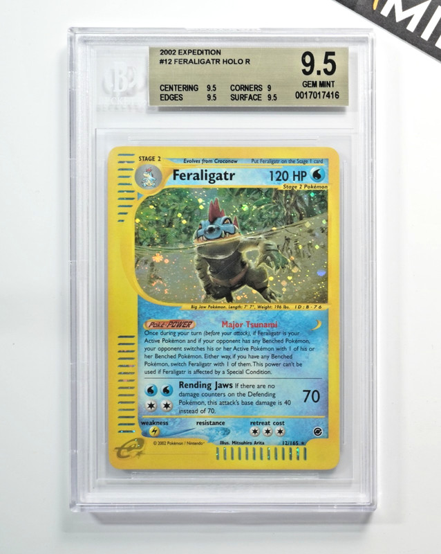 Pokemon BGS 9.5 Feraligatr #12 Holo Expedition Base Set 2002 English