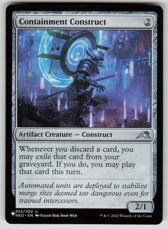 Containment Construct Uncommon The List Reprints 243/302 MTG Near Mint 2020