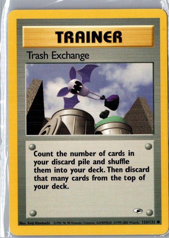 Trash Exchange 126/132 Common Gym Heroes Pokemon Unlimited Lightly Played