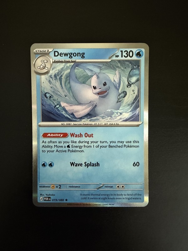 Pokemon TCG Dewgong 019 088 Perfect Order Holo Card