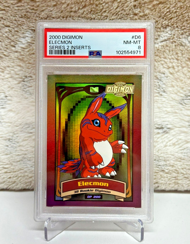 2000 Digimon – Animated Series 2 Insert – Elecmon #D6 Foil – PSA 8
