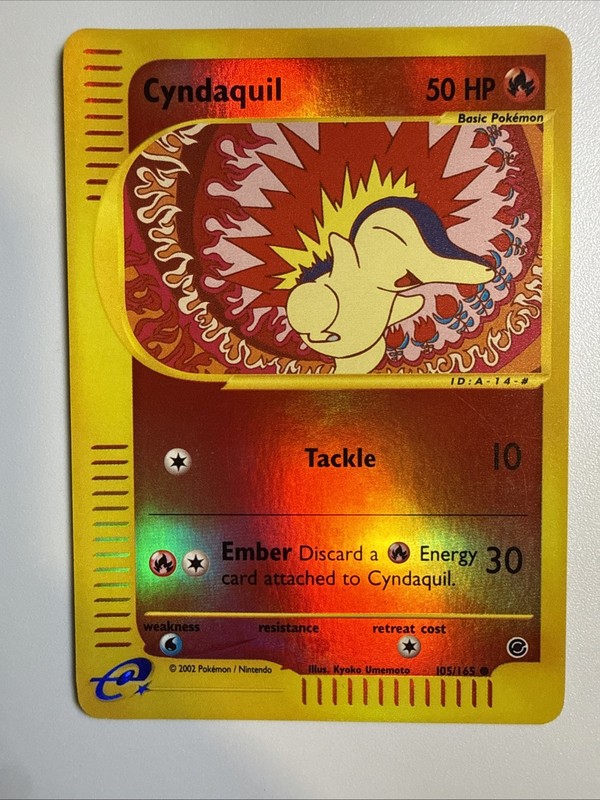 Cyndaquil 105/165 Expedition Base Set Reverse Holo NM-