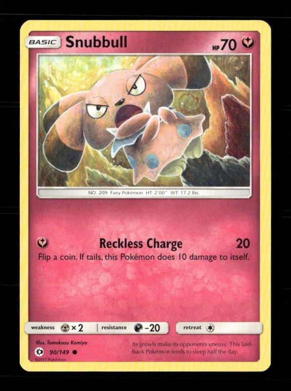 Snubbull 90/149 SM Base Set NM/M Pokemon