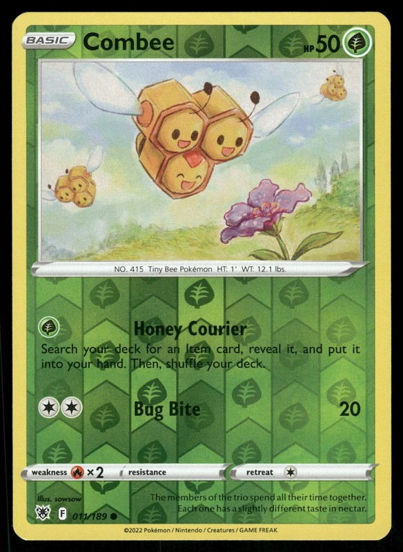 Combee 011/189 Reverse Holo – Astral Radiance – NM (+ Matching Non-Holo)