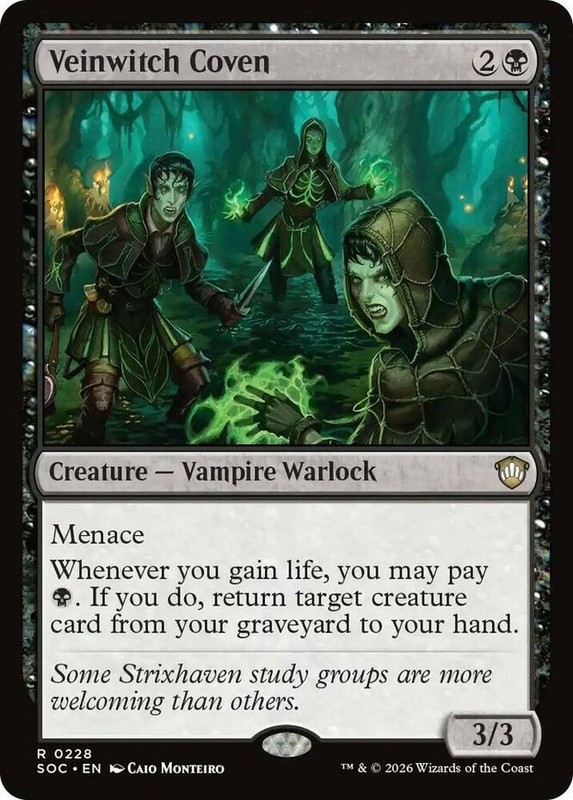 x1 Veinwitch Coven R MTG Commander: Secrets of Strixhaven M/NM, English