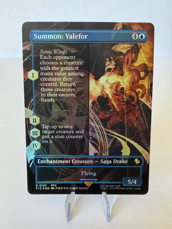 Summon: Valefor (Foil, Borderless, FIC 197) – MTG Final Fantasy