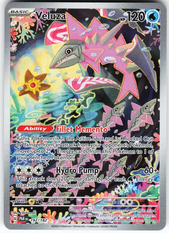 Veluza – 192/182 Pokemon SV04: Paradox Rift Holo Illustration Rare NM