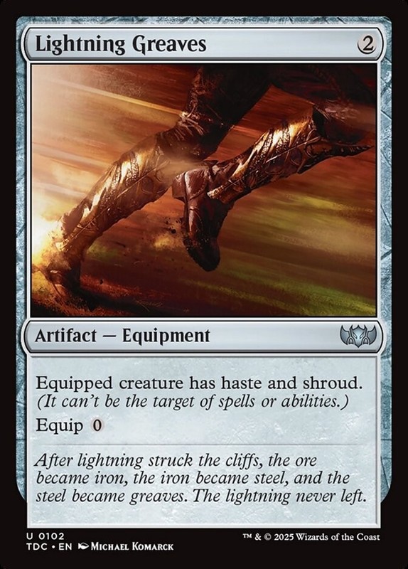 Lightning Greaves 0102 Non Foil Uncommon Tarkir Dragonstorm Commander MTG NM