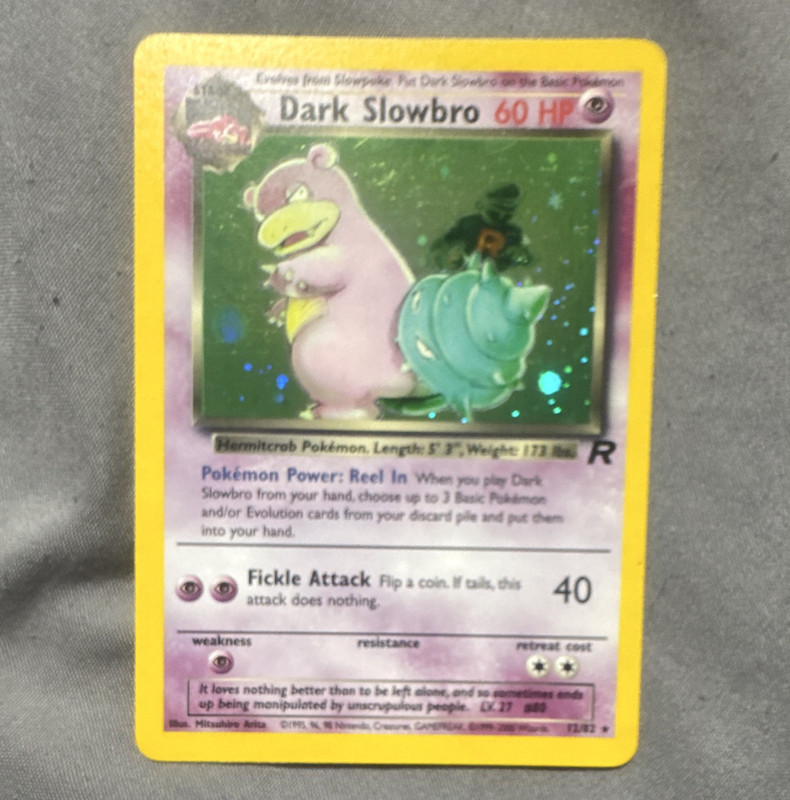Dark Slowbro 12/82 Team Rocket Holo Rare Holo 60 HP Unlimited English