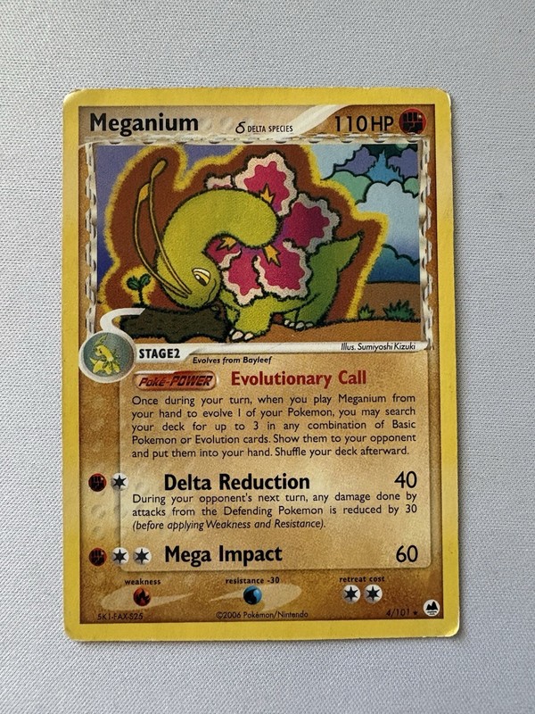 Pokémon TCG Meganium Dragon Frontiers Holo Rare Card 4/101 Delta Species