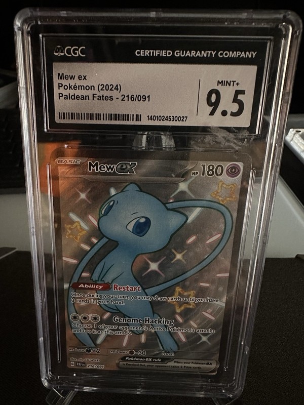 Mew ex 216/091 SV Paldean Fates CGC 9.5 mint +