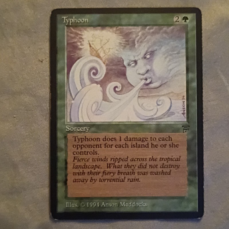 Wizards of the Coast MTG Typhoon The Dark Green Sorcery Regular EN 1994