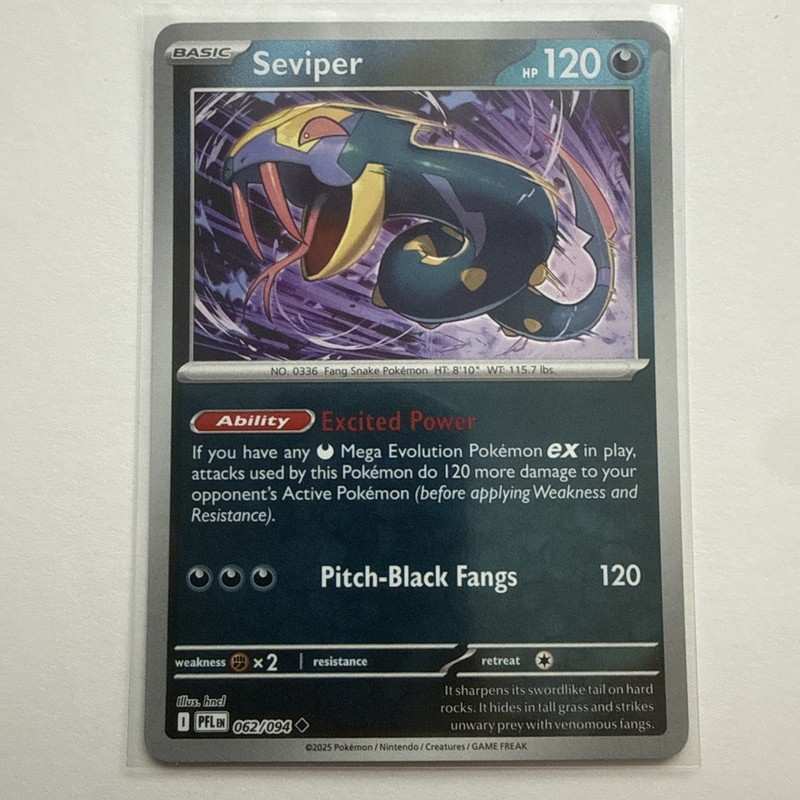 Seviper 062/094 Me02: Phantasmal Flames Reverse Holo
