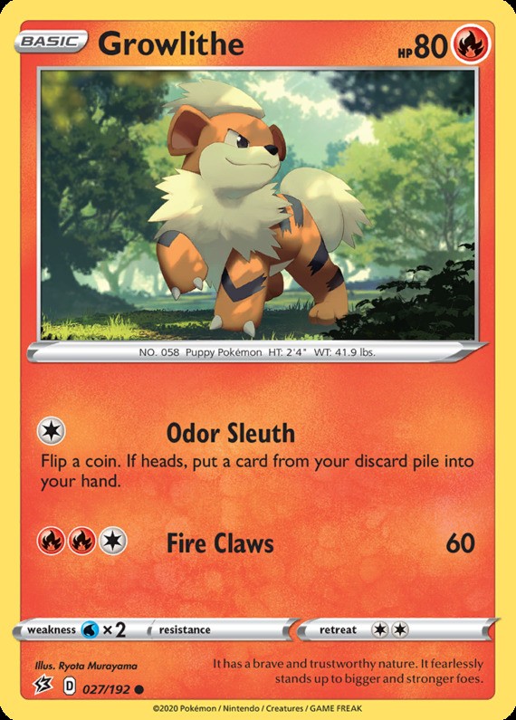 Growlithe – 027/192 – Common – Lightly Played