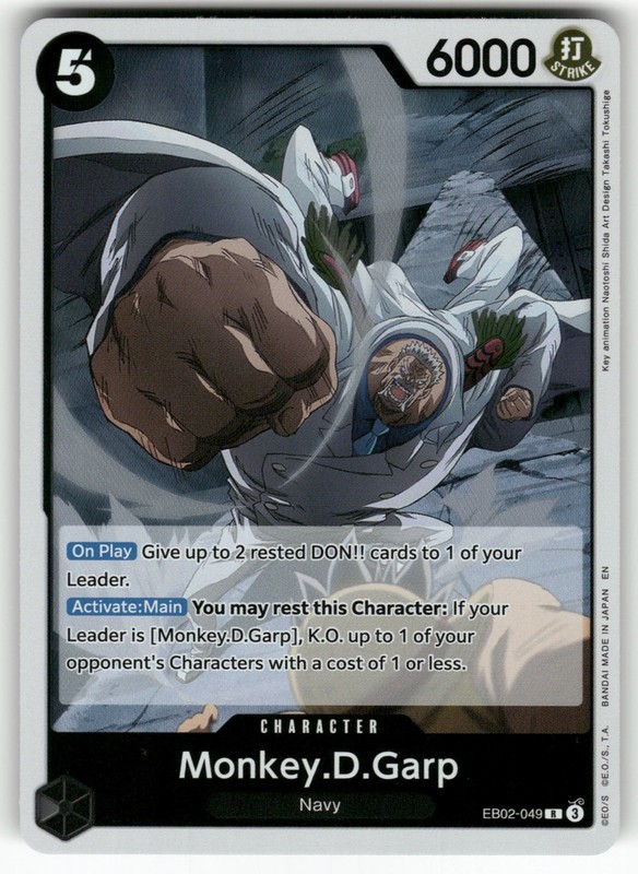 Monkey.D.Garp EB02-049 Foil Extra Booster: Anime 25th Collection NM